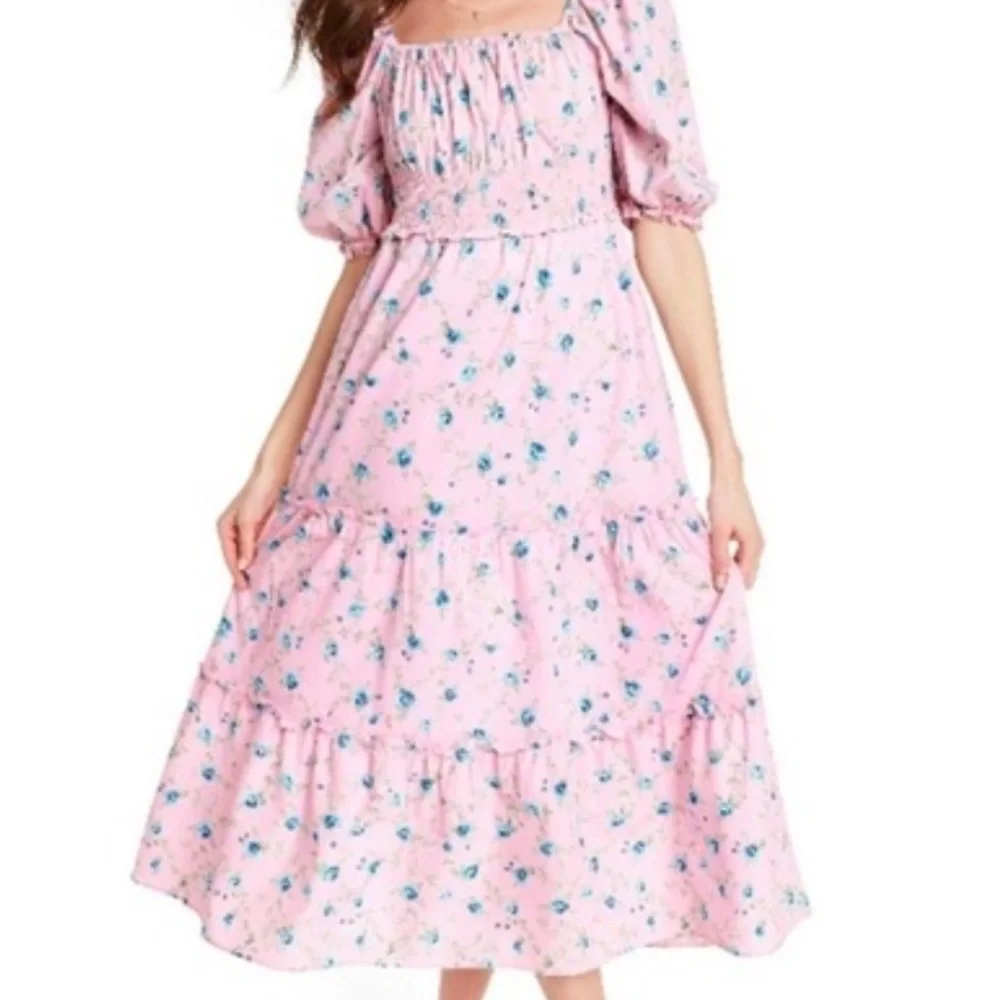 RARE LoveShackFancy x Target Sabine Floral Midi Dress - Picture 5 of 8
